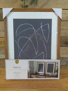 lot 57 image: 2pk 16 x 20 Framed Under Glass Wall Poster Print Blue - Threshold