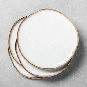 lot 82 image: 10.5 Stoneware Reactive Glaze Dinner Plate - Hearth & Hand with Magnolia Cream