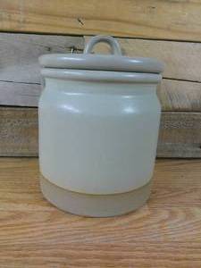 lot 77 image: Hearth & Home With Magnolia Stoneware Farmhouse Storage Canister 9 Beige Tan
