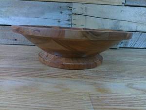 lot 79 image: Wood Decor Bowl - Hearth & Hand with Magnolia-Slight Crack on Edge