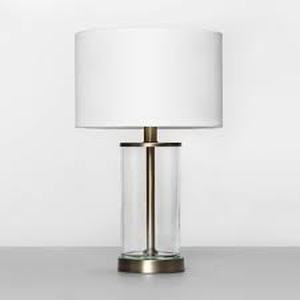lot 94 image: Fillable Accent with USB Table Lamp Brass - Threshold