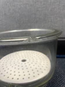 lot 79 image: Desecator With Ceramic Plate 9 34 Inch Inner Diameter (Has Minor Chip On Side)