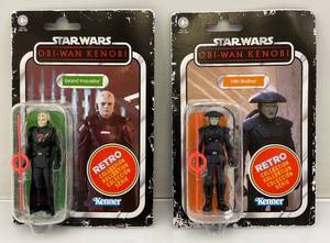 lot 65 image: Star Wars Obi-Wan-Kenobi Retro Collection Figures Including  Fifth Brother & Grand Inquisitor  (NOC)