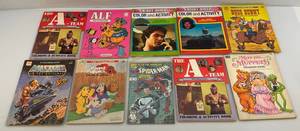 lot 77 image: Vintage Coloring Books Including A-Team, Spiderman Comic And More (Some Have Pages Colored)