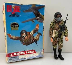 lot 89 image: 1996 G.I. Joe Classic Collection Limited Edition U.S. Airborne Ranger Pre-Owned Loose In Box (Box Beat Up)