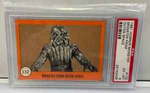 lot 108 image: PSA Graded (6) 1961 Horror Monster Series Trading Card Monster From Outer Space
