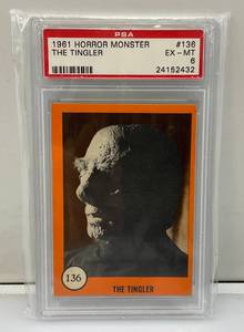 lot 110 image: PSA Graded (6) 1961 Horror Monster Series Trading Card The Tingler