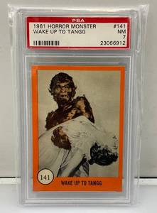 lot 116 image: PSA Graded (7) 1961 Horror Monster Series Trading Card Wake Up To Tangg 