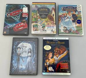 lot 121 image: Factory Sealed Misc. Disney DVDs Including The Corpse Bride & More