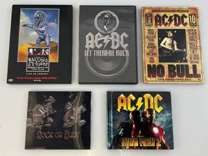 lot 123 image: Misc. AC-DC & The Rolling Stones DVDs & More