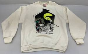 lot 137 image: Vintage Disney Designs Mickey Mouse The Knightmare Before Christmas Crewneck Sweatshirt (XL) Never Worn