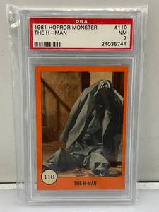 lot 143 image: PSA Graded (7) 1961 Horror Monster Series Trading Card The H-Man 