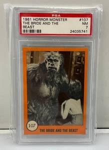 lot 144 image: PSA Graded (7) 1961 Horror Monster Series Trading Card The Bride And The Beast  