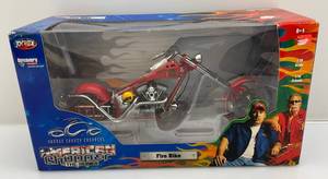 lot 164 image: Joy Ride Brand American Chopper The Series Fire Bike Die-Cast 110 Scale (NIB)