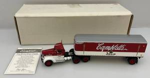 lot 180 image: 2001 Mattel Matchbox DINKY 1939 Peterbilt Campbells Soup Semi Truck Die-Cast 10 12 Long  (NIB)