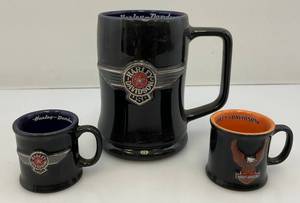 lot 189 image: Misc. Harley Davidson Coffee Mugs 2 Miniature
