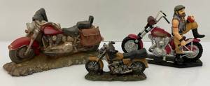 lot 190 image: Misc. Vintage Motorcycle Statues