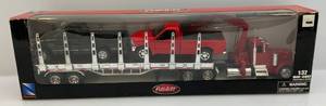 lot 193 image: NewRay Brand 132 Scale Die-Cast Peterbilt Car Hauler (Pre-Owned Displayed In Original Box)