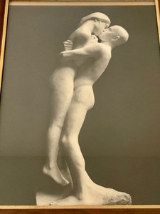 lot 83 image: Framed Vintage Print The Kiss by Gustav Vigeland