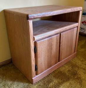 lot 20A image: Petite Wooden Media Cabinet