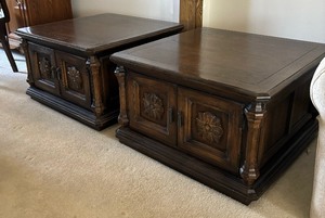 lot 31 image: Two Bold Vintage Side Tables  Accent Tables