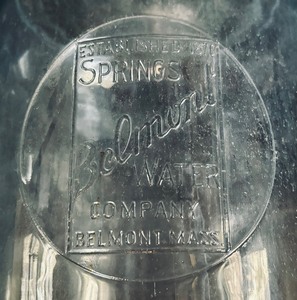 lot 40 image: Vintage Belmont Springs Glass Jug