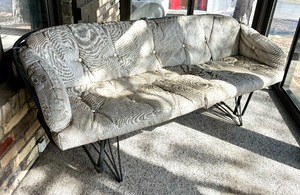 lot 18 image: Vintage Glider Sofa  Couch