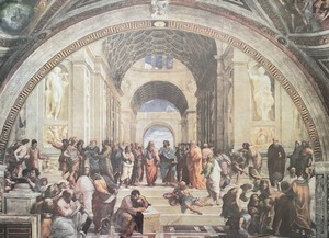 lot 49 image: Raphael The School of Athens Unframed Foam Board Print