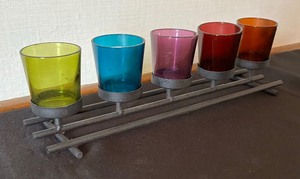 lot 55 image: Colorful Candle Holder