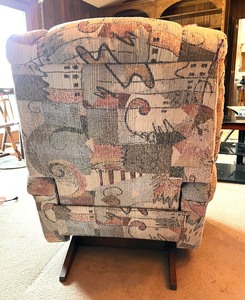 lot 65 image: Upholstered Contemporary Fabric Rocking Recliner by La-Z-Boy