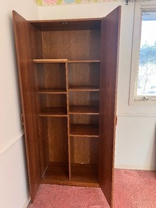 lot 22A image: Vintage Double Door Wardrobe Closet