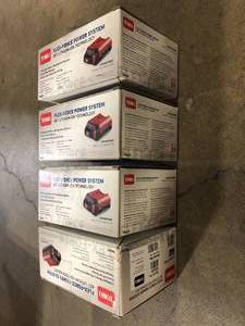 lot 23 image: Lot of TORO 88620 Flex-Force Power System 60V Max 2.0 Ah Lithium-Ion L108 Battery  Customer Returns See Pictures