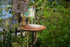 2PCS Metal Detachable Birdbath Bowl, Outdoor Garden Birdbath, Courtyard Garden and Lawn Decorations.