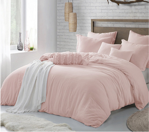 New Prewashed Microfiber Natural Wrinkle 3-Pc. Duvet Cover Set - FullQueen
