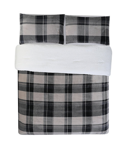 New Swift Home Reversible Flannel Plush Sherpa 3-Pc. Comforter Set - KingCal. King