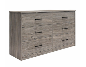New Ameriwood Home Edgewater 6-Drawer Dresser - Ivory Oak