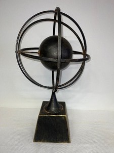 Copper Finished Metal Armillary Sphere
