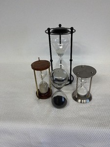 Lot of 4 Hour Glass Sand Timers