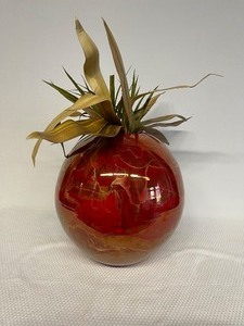 Multi Red Tone Vase with Faux plant