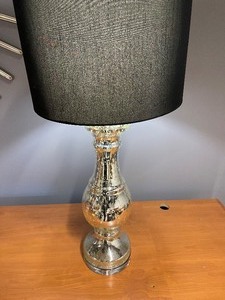 Mirrored Glass Lamp with Shade