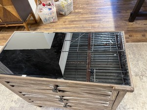 Wood and Mirrored 3 DrawerDresser or Night Stand