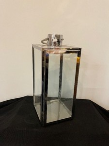 Chrome Candle Lantern