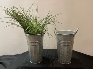 Set of 2 Tin Buckets