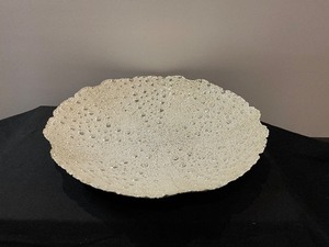 Large Glass Center Piece Glass Beaded Bowl