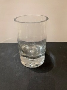 Large Heavy Glass Vase