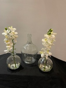 Lot of 3 Decorative Glass VaseBottles