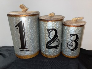 Lot of 3 Nesting aluminum Canisters