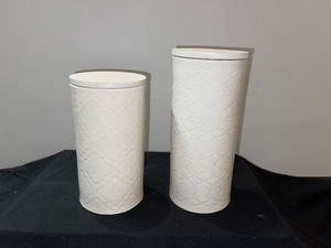 Set of 2 Glazed Canisters