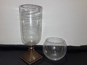 Lot of Two Glass Vases