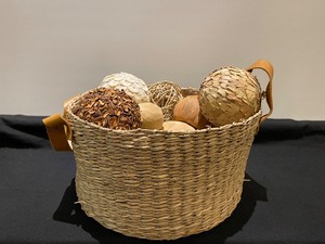 Weaved Basket of Decorative Balls